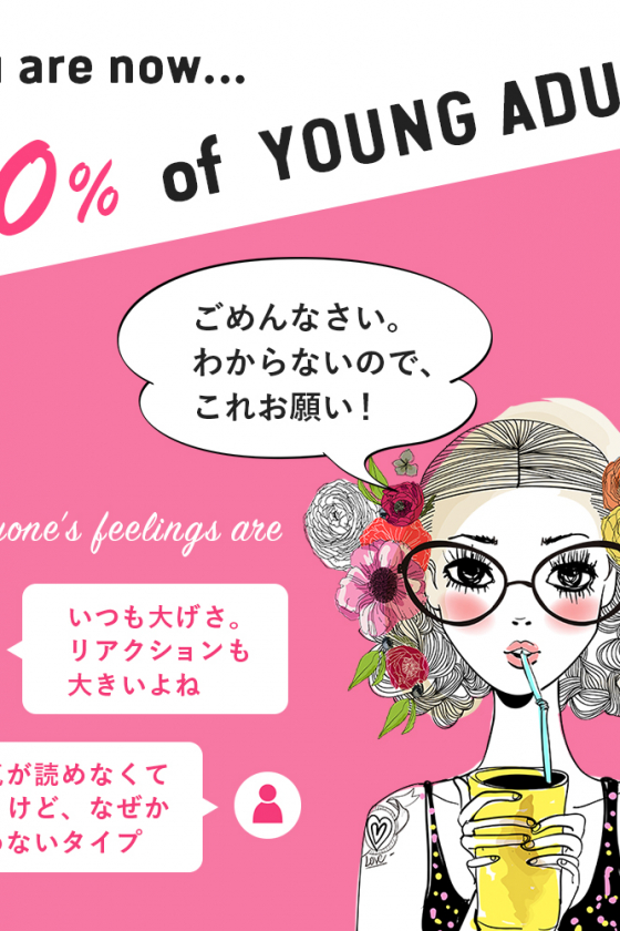 あなたのヤングアダルト度は80%
