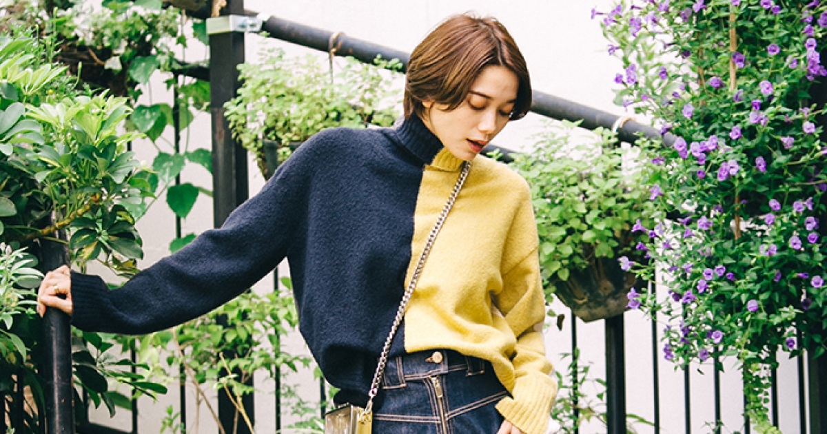 マックス アンド コーの新デザインニットで表参道をパトロール  