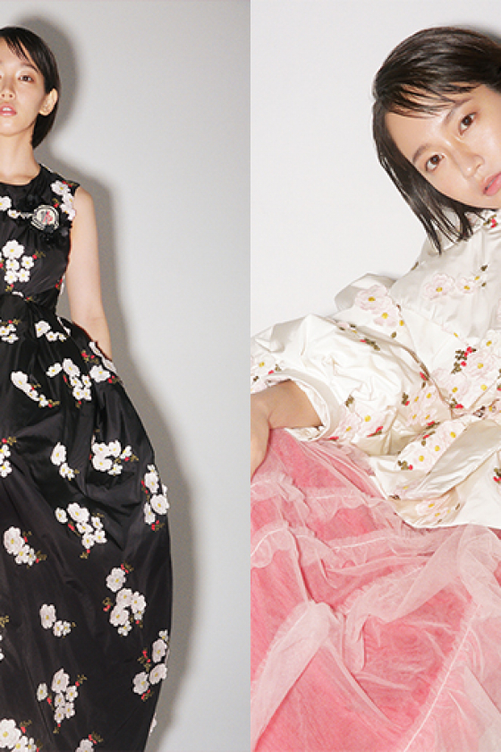 【4 MONCLER SIMONE ROCHA】吉岡里帆がまとう新しいボリュームと装飾