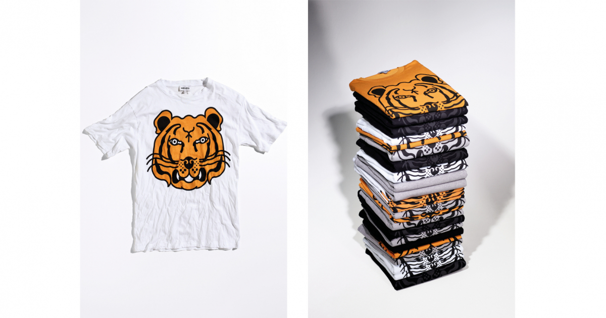 KENZO トラプリント Tシャツ XXL オレンジ KENZO（ケンゾー） KENZO