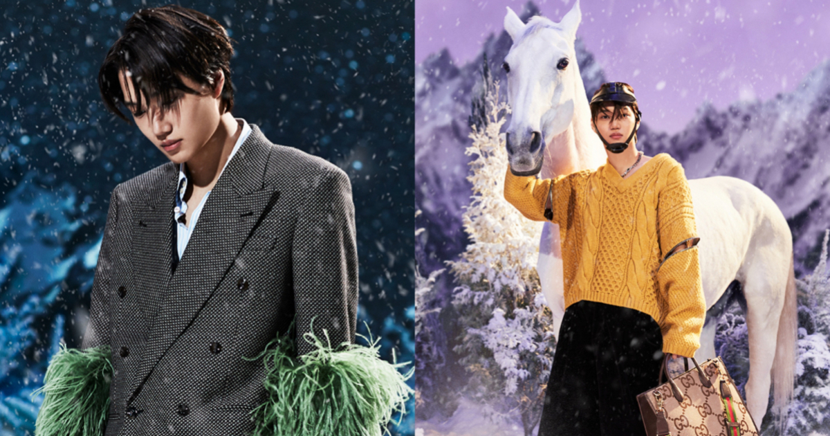 EXOのKAIが白馬と共演!? 雪山を舞台にした、グッチの幻想的な広告