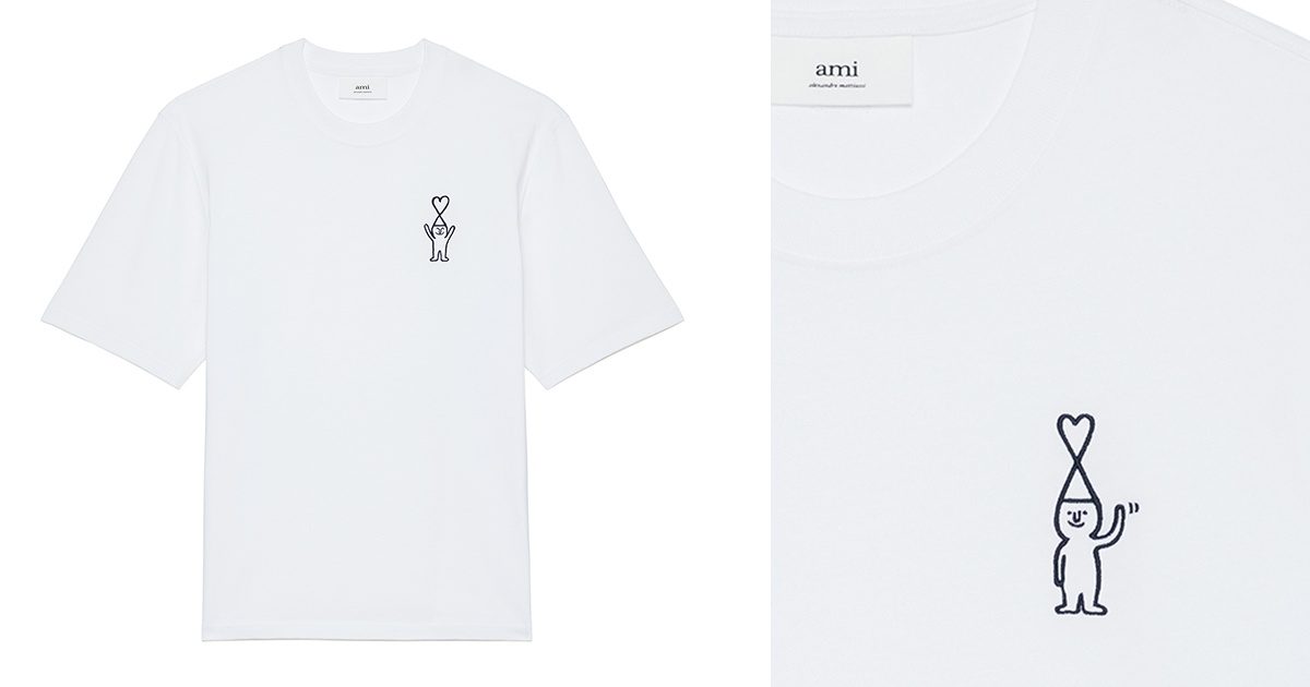 アミ アレクサンドル マテュッシのコラボtシャツ シリアル