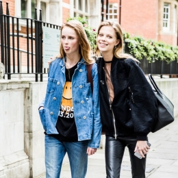 人気モデル2人のストリートルック