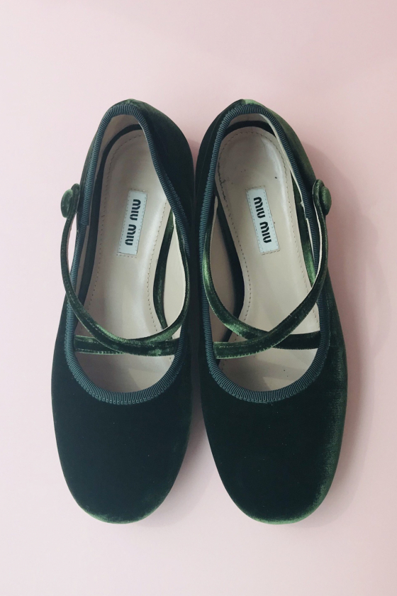 「ジャレッド買い」したMIUMIUのバレエシューズ